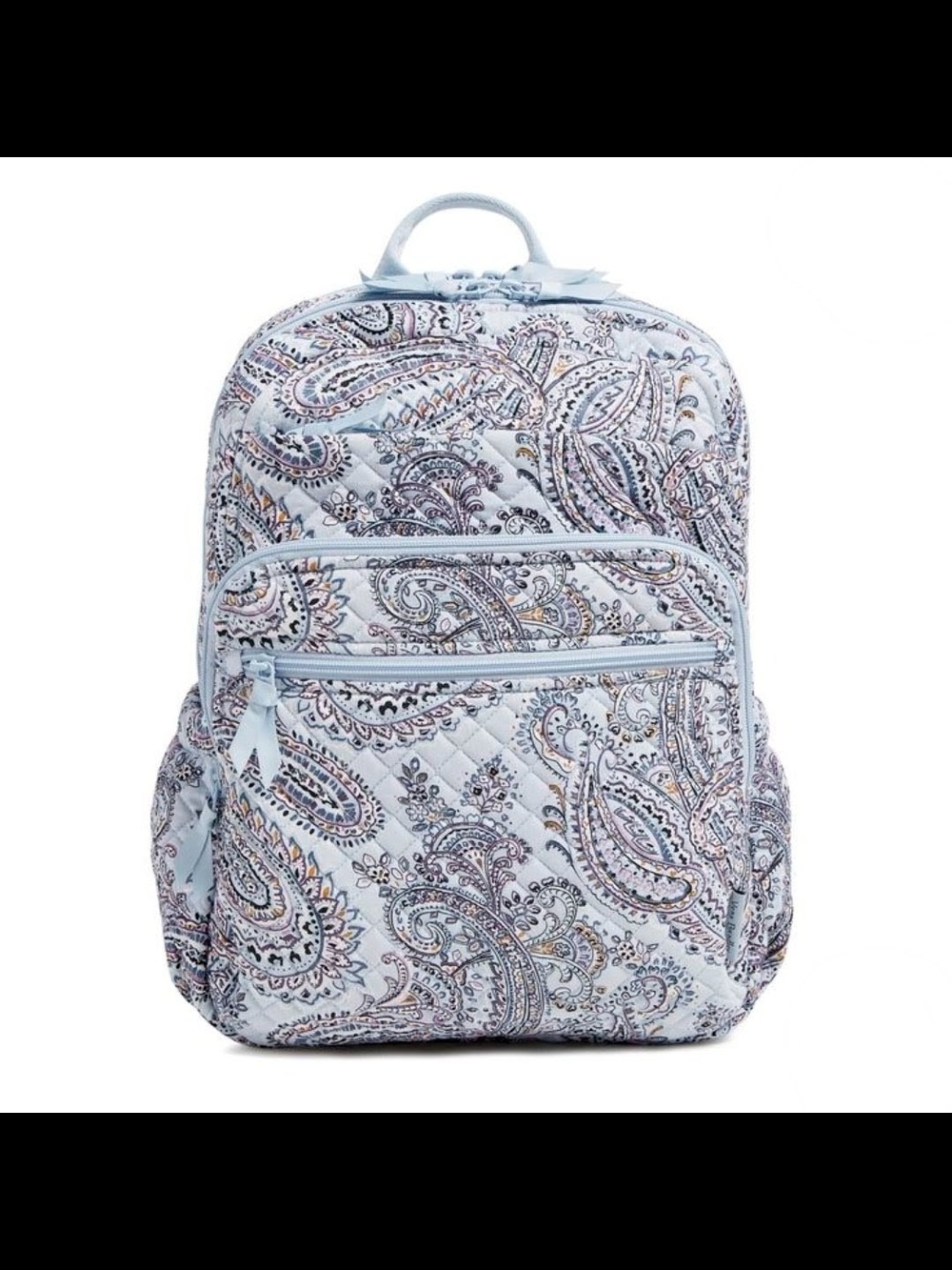 Vera Bradley XL Campus BackpackLight Blue Paisley Quilted Backpack - Women's Bag